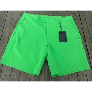 G/Fore Men's Maverick Stretch Golf Shorts Lime Green 8" Inseam Size 30 New